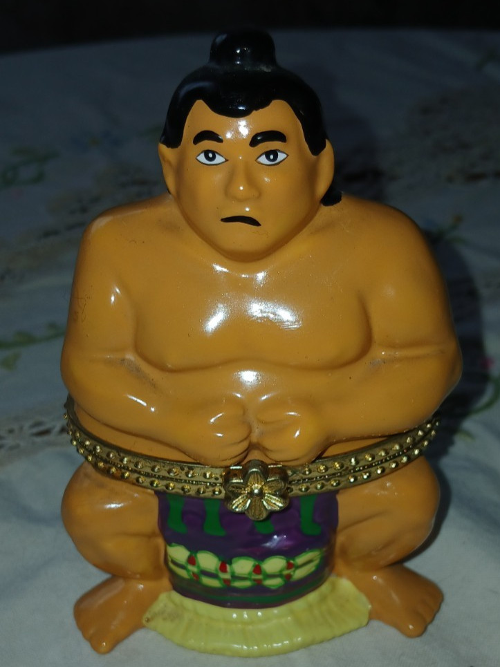 Vintage 90\'s Accoutrements SUMO Wrestler TRINKET BOX Vintage 90\'s Accoutrements SUMO Wrestler TRINKET BOX