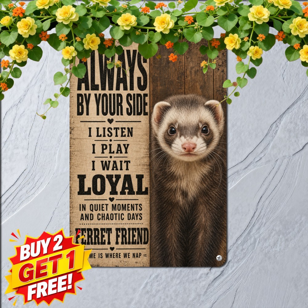 vintage ferret tin metal signs your friend wall