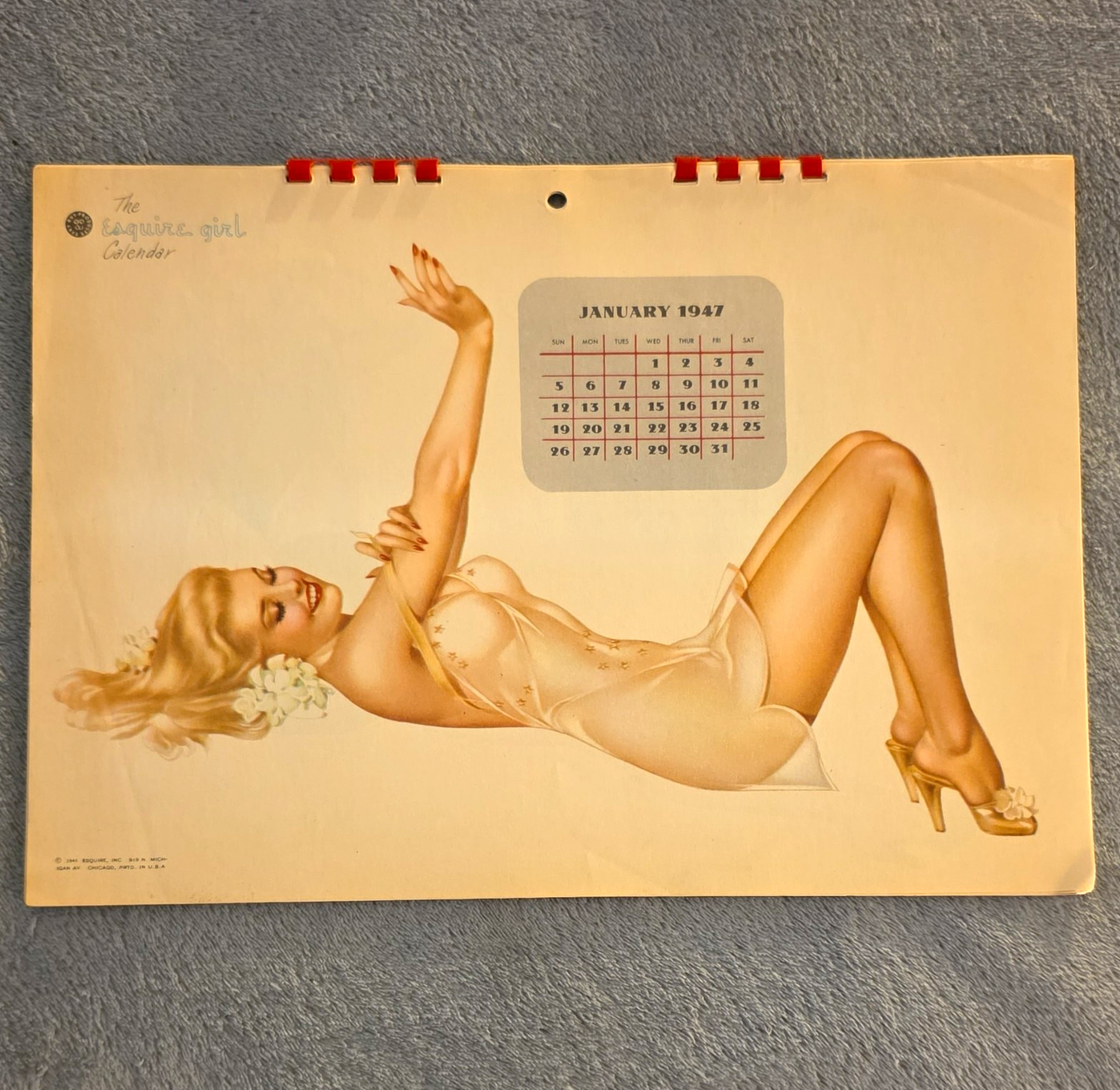 (Fine) Esquire Girl 1947 Vintage Pin-Up Art Calendar (Fine) Esquire Girl 1947 Vintage Pin-Up Art Calendar