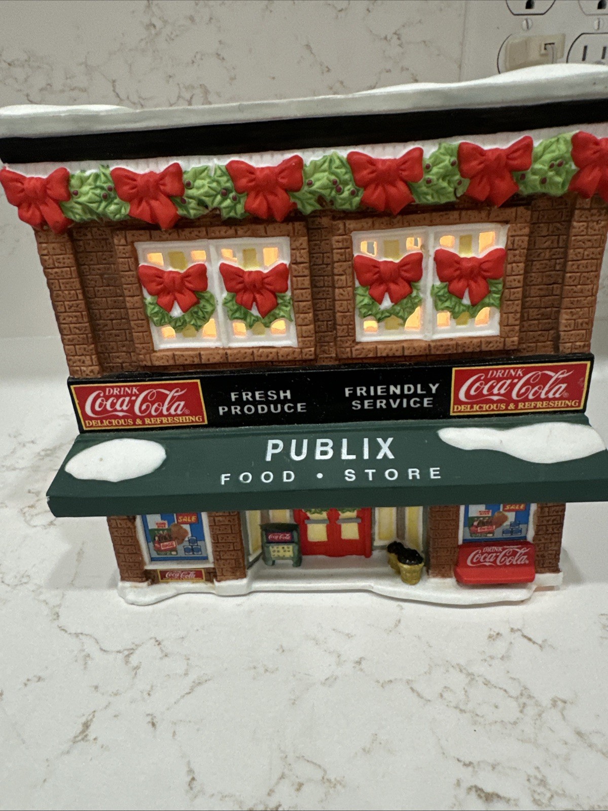 Coca Cola Town Square Collection Publix Food Store Lighted Building 2000