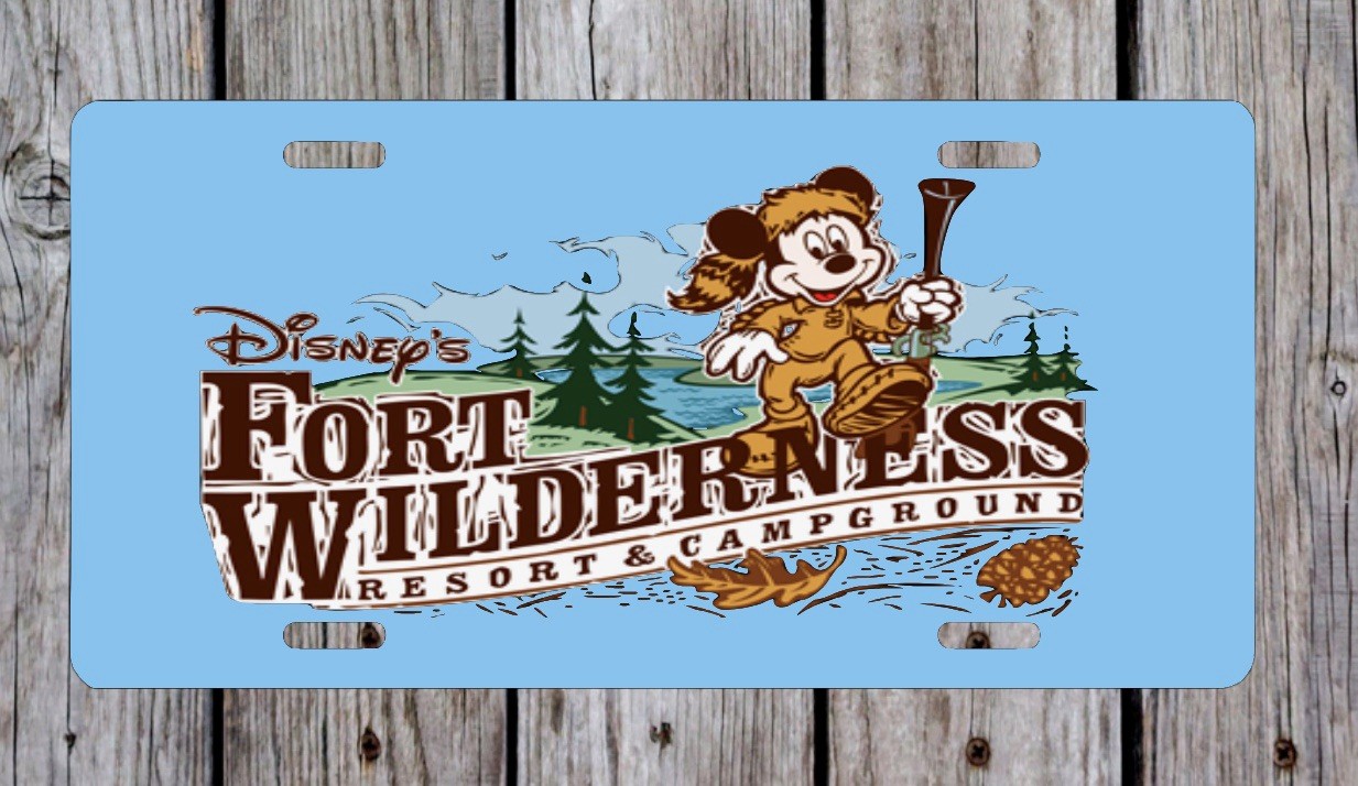 Fort Ft Wilderness Camp Ground Mickey Mouse Metal License Plate Sign Disney Fort Ft Wilderness Camp Ground Mickey Mouse Metal License Plate Sign Disney