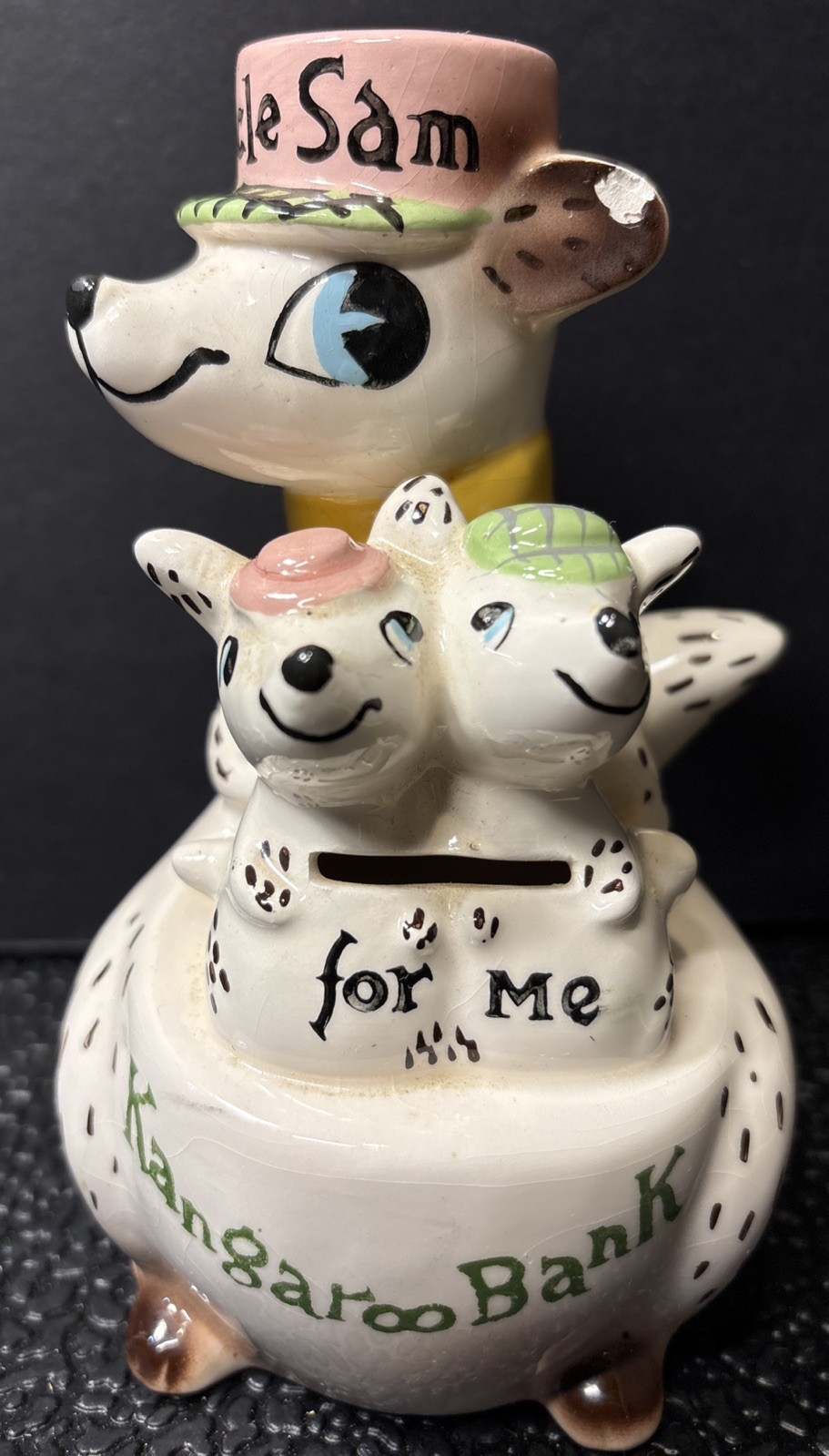 VTG Holt Howard Kangaroo $ For Uncle Sam For Me Coin Bank Japan Ceramic Kitsch VTG Holt Howard Kangaroo $ For Uncle Sam For Me Coin Bank Japan Ceramic Kitsch