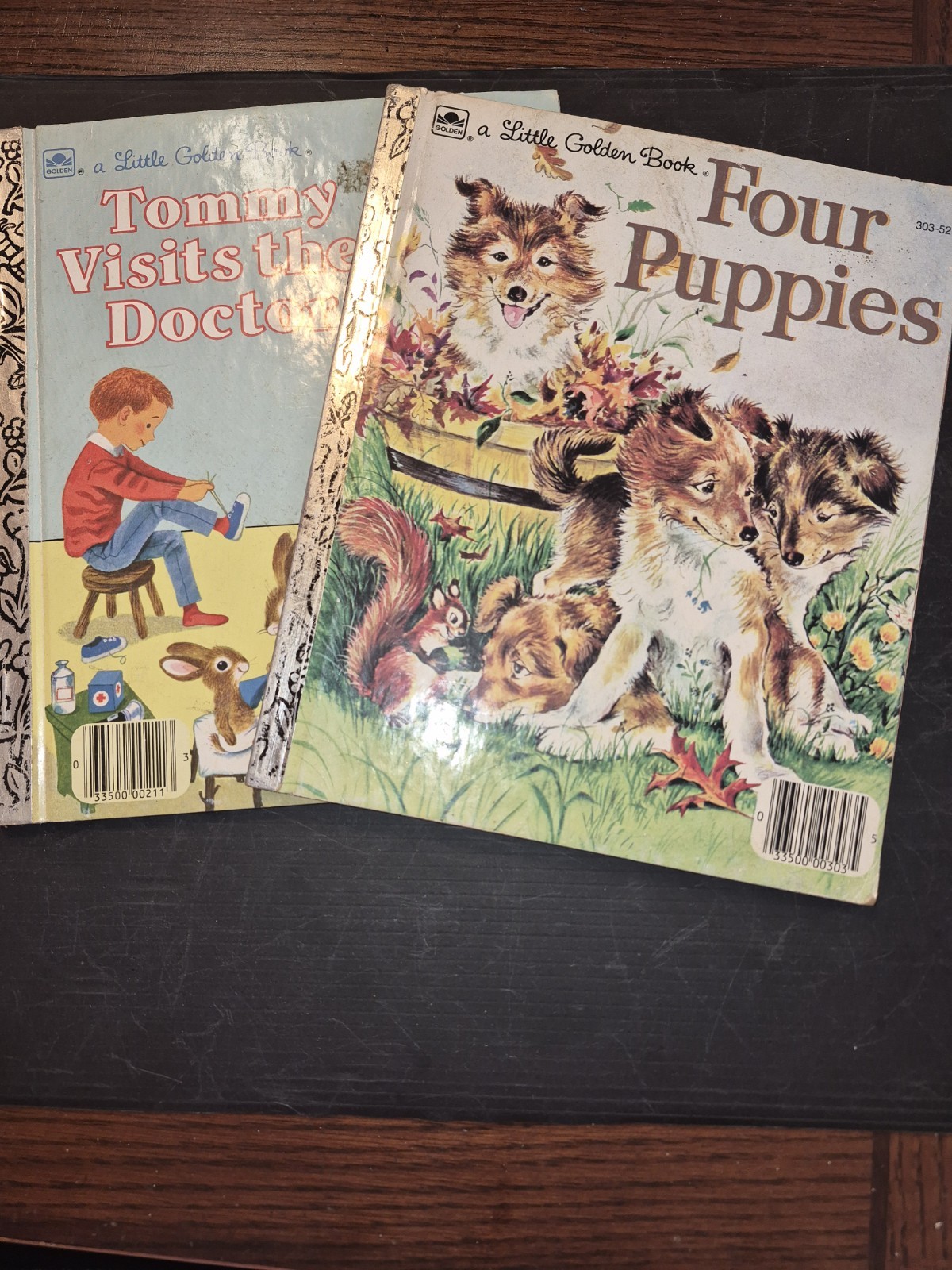 2 Vintage Little Golden Books 1960 Four Puppies, 1962 Tommy Visits The Doctor 2 Vintage Little Golden Books 1960 Four Puppies, 1962 Tommy Visits The Doctor
