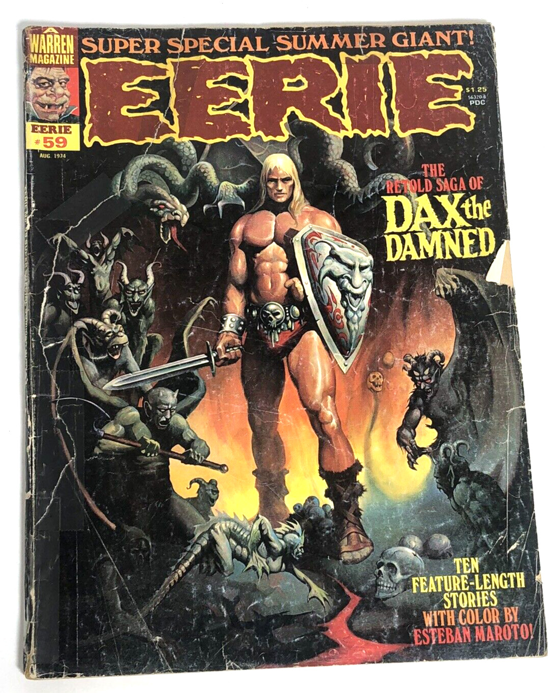 Eerie 59 The Retold Saga Of Dax The Damned (Warren Magazine, 1974) Vintage Comic
