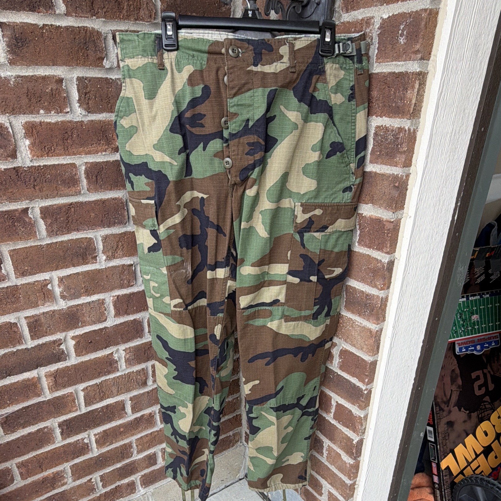 VTG 1995 US Military Woodland Camo BDU Combat Trousers Pants Golden Mfg Med Reg VTG 1995 US Military Woodland Camo BDU Combat Trousers Pants Golden Mfg Med Reg