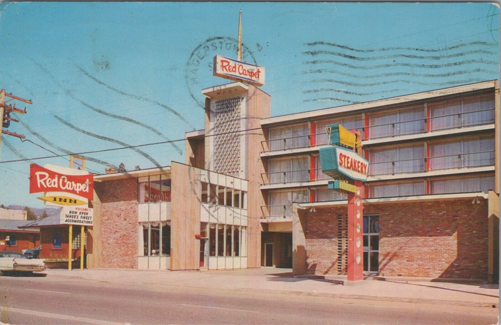 Stateline California Red Carpet Inn Glittering Night Life Casinos 1950s Posted