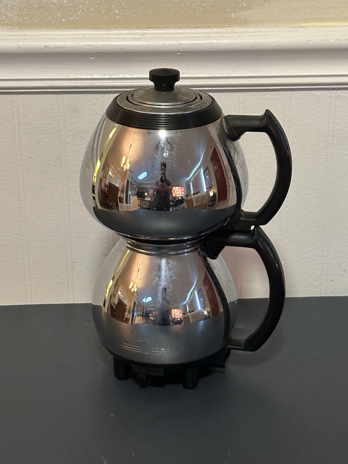 Vintage Sunbeam Coffeemaster C30A Chrome Vacuum Coffee Maker USA No Cord