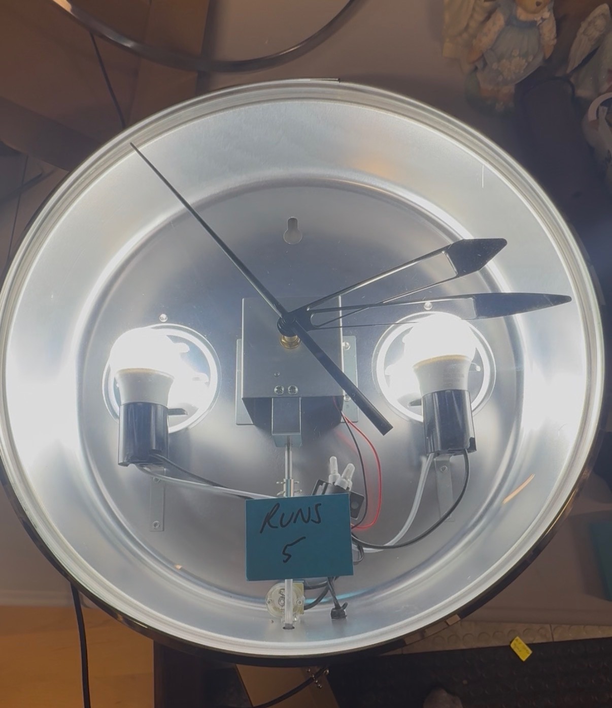 Pam Style Clock Round Can Clock Mechanism Lights Glass Dome Trim Ring Pam Style Clock Round Can Clock Mechanism Lights Glass Dome Trim Ring