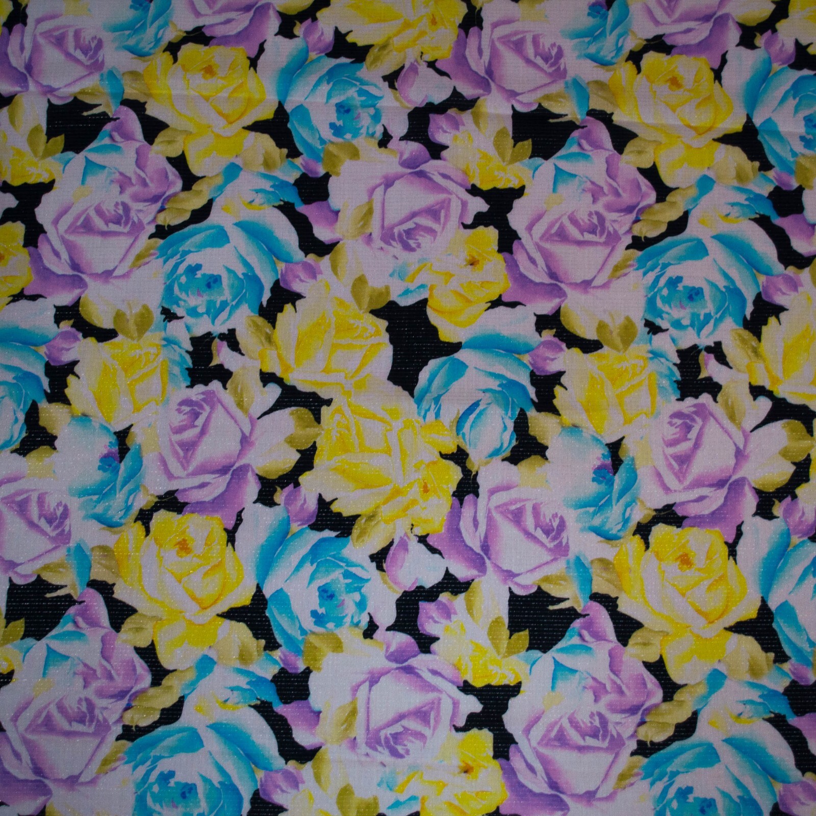 Blumarine authentic cotton & lurex fabric by the yard. Roses. Made in Italy. Blumarine authentic cotton & lurex fabric by the yard. Roses. Made in Italy.