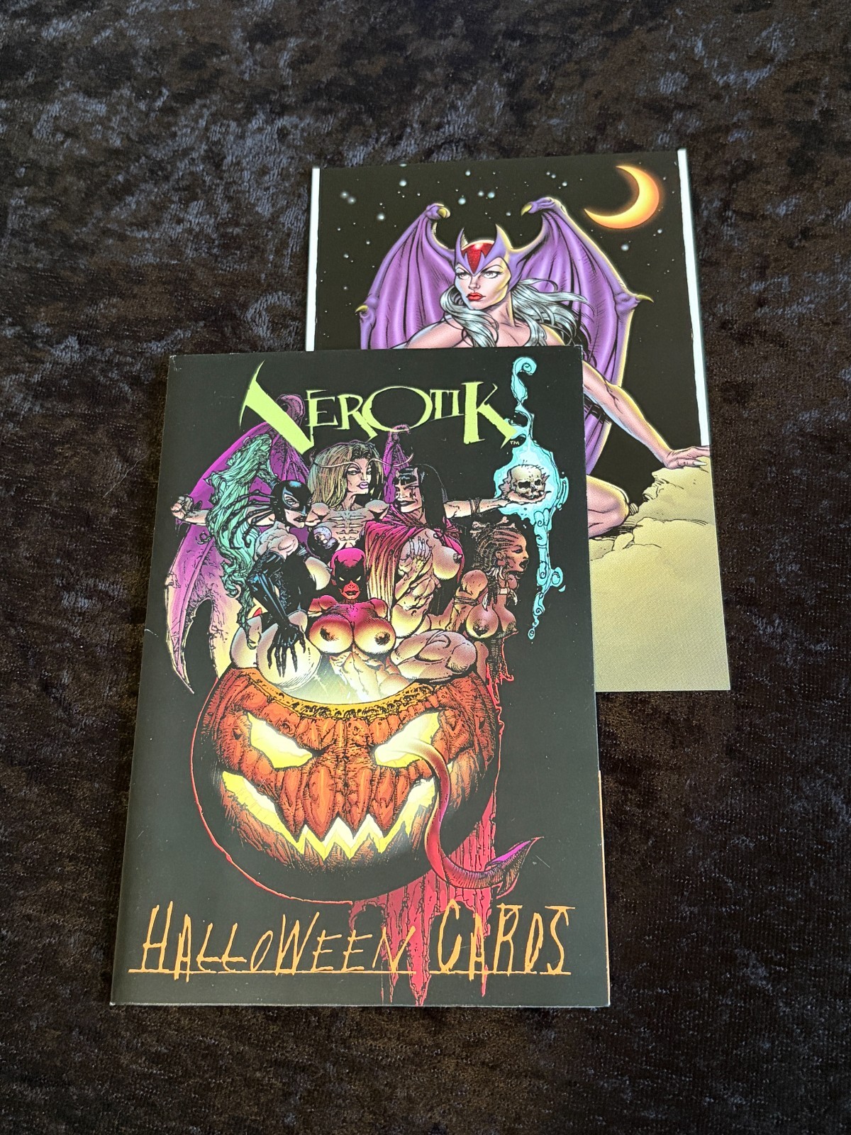 1998 Verotik Glenn Danzig Satanika Halloween Card with Original Holder