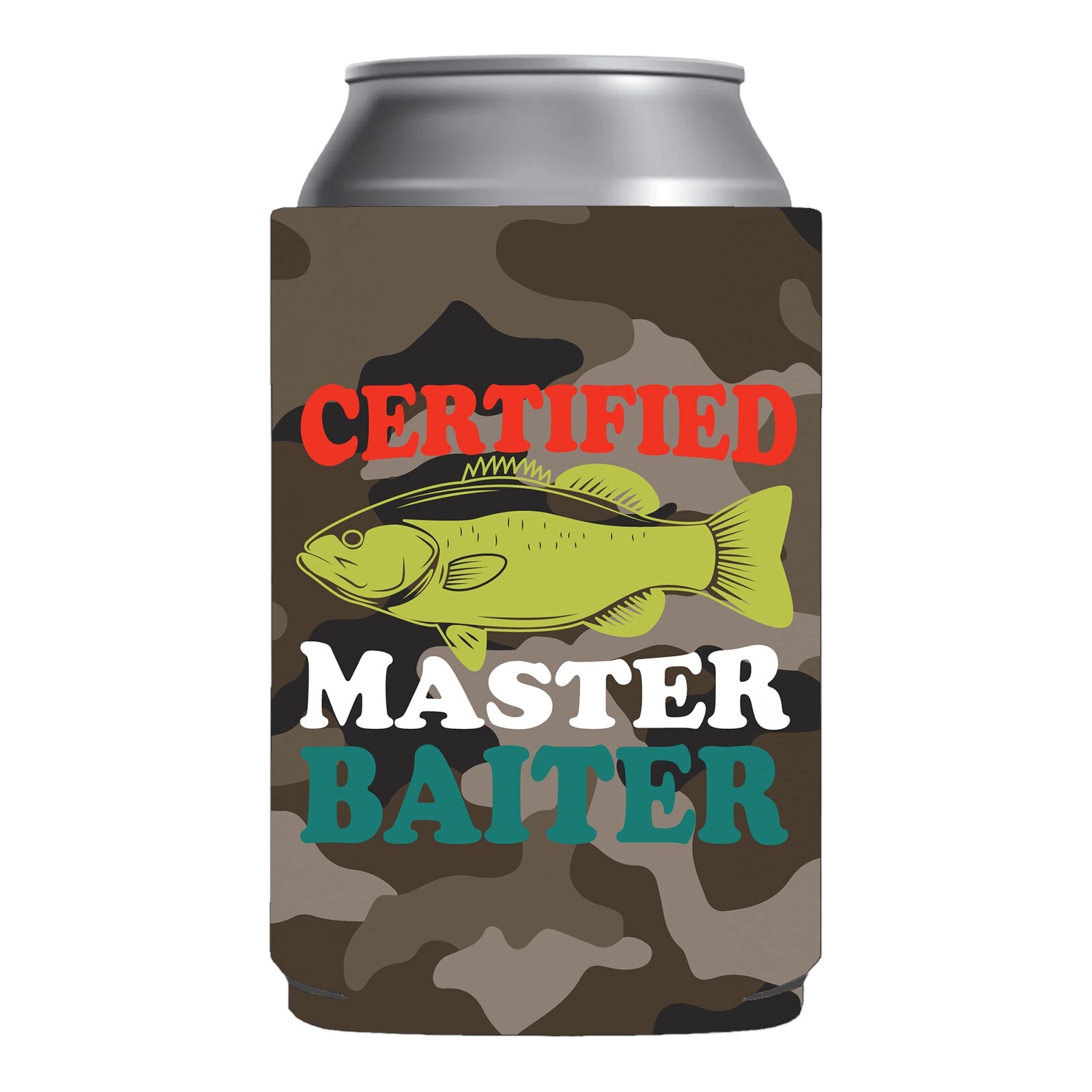 Certified Master Bater Beer Coozie Funny gag gift hunting fishing gift present