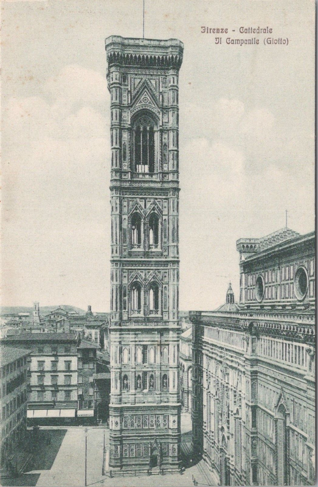 Litho PC ** Italy Firenze Cattedrale Il Campinile Giotto early 1900s Litho PC ** Italy Firenze Cattedrale Il Campinile Giotto early 1900s
