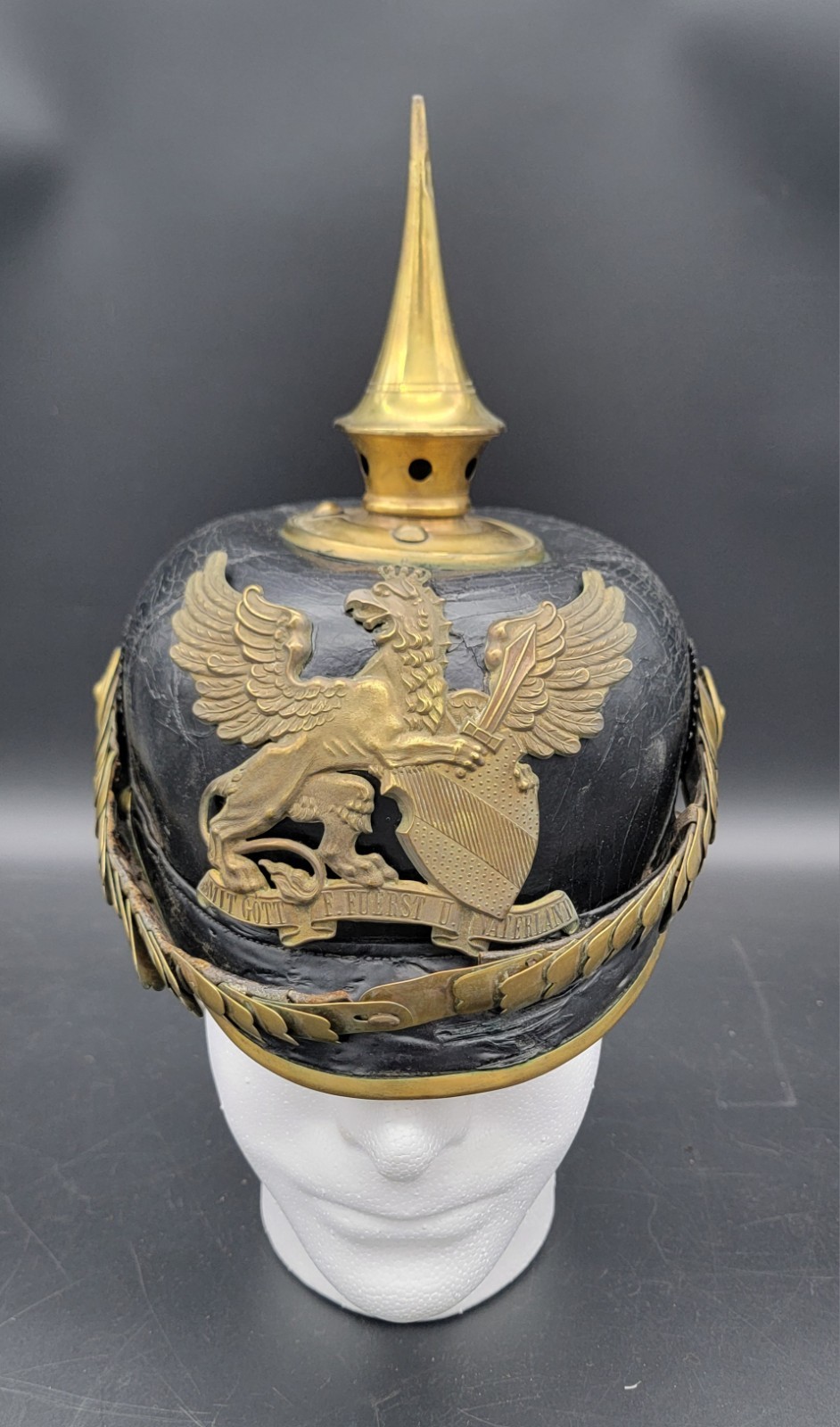German Grand Duchy of Baden Infantry Officer\'s Pickelhaube Pre- or Early WWI