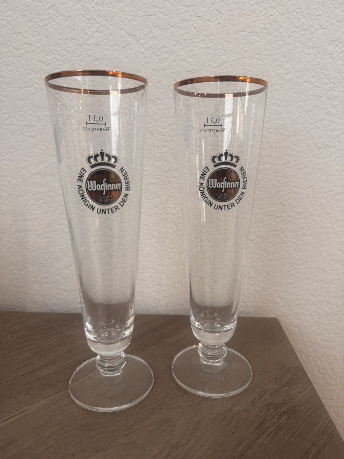 Warsteiner Premium Pilsner Glasses Set Of 2 0.3L Germany Crystal 9in Fluted Warsteiner Premium Pilsner Glasses Set Of 2 0.3L Germany Crystal 9in Fluted