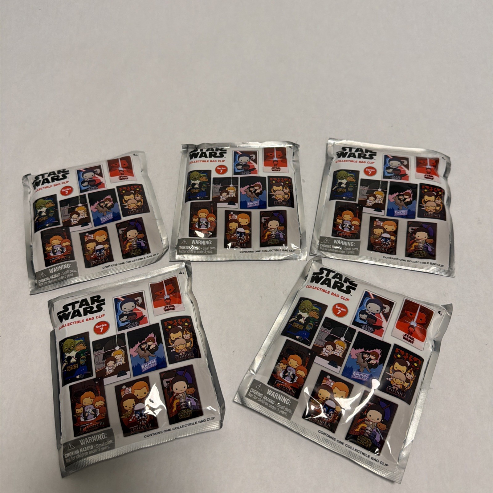 Monogram Star Wars Series 7 Bag Clip LOT of 5 - unopened, mystery bag