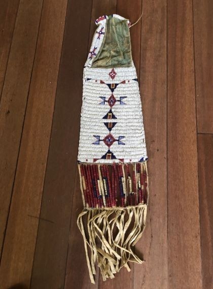 Handmade Plains Native American Lakota Style Beaded work Pipe Bag 30 inch Long