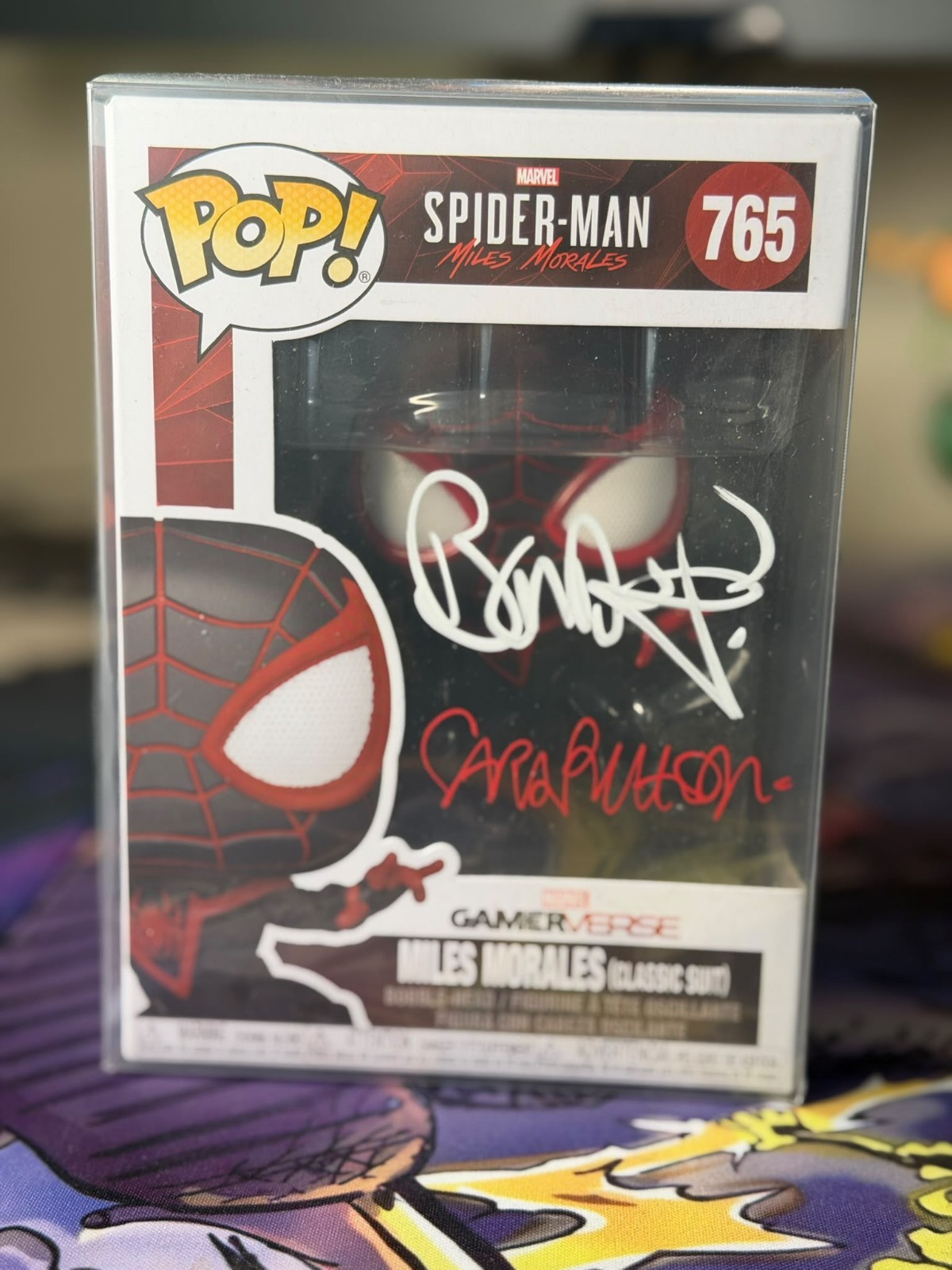 Funko Pop Miles Morales #765 signed by Sara Pichelli & Brian Michael Bendis