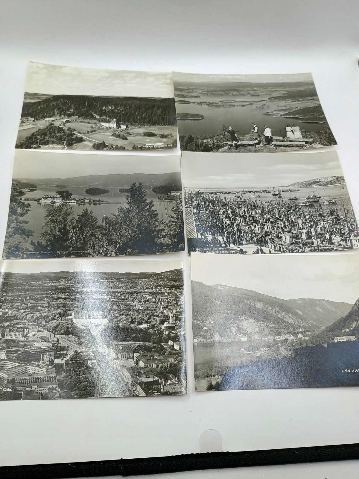 Norway Vtg Postcards Lot of 6 Oslo, Evanger, Boat Parade, Etc BW Photos Norway Vtg Postcards Lot of 6 Oslo, Evanger, Boat Parade, Etc BW Photos