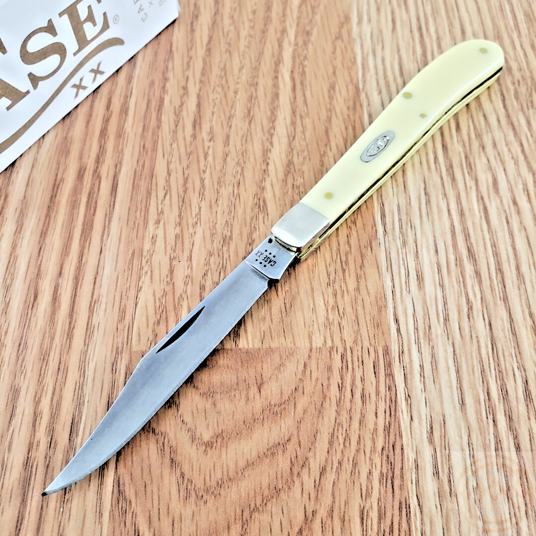 Case XX Slimline Trapper Folding Knife Carbon Steel Clip Blade Synthetic Handle