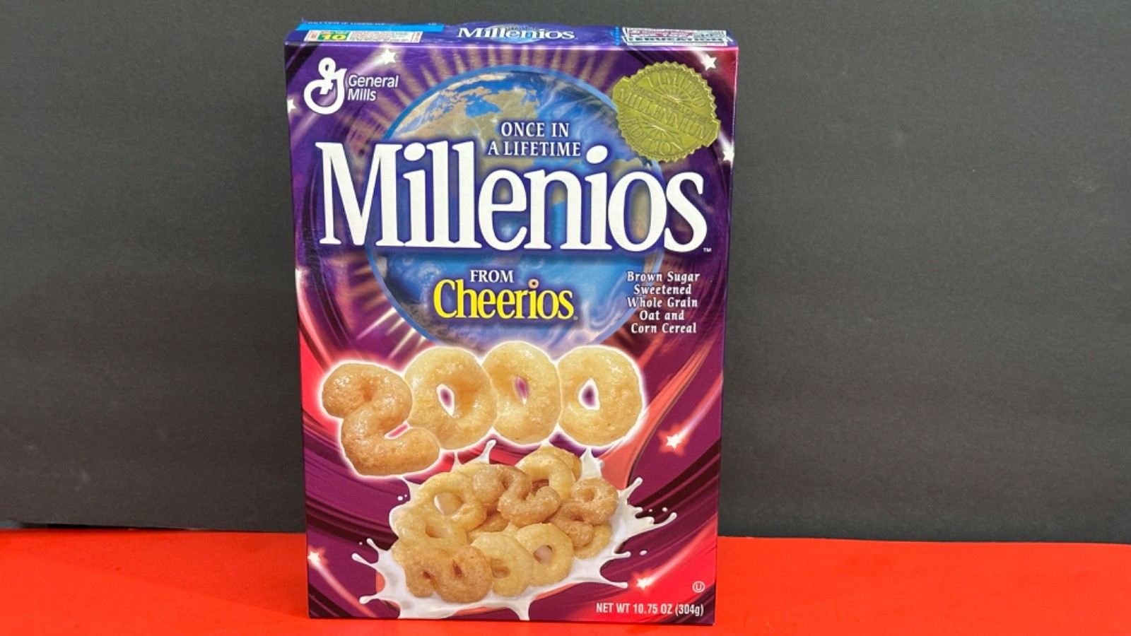General Mills Millenios FULL Cereal Box From-1999