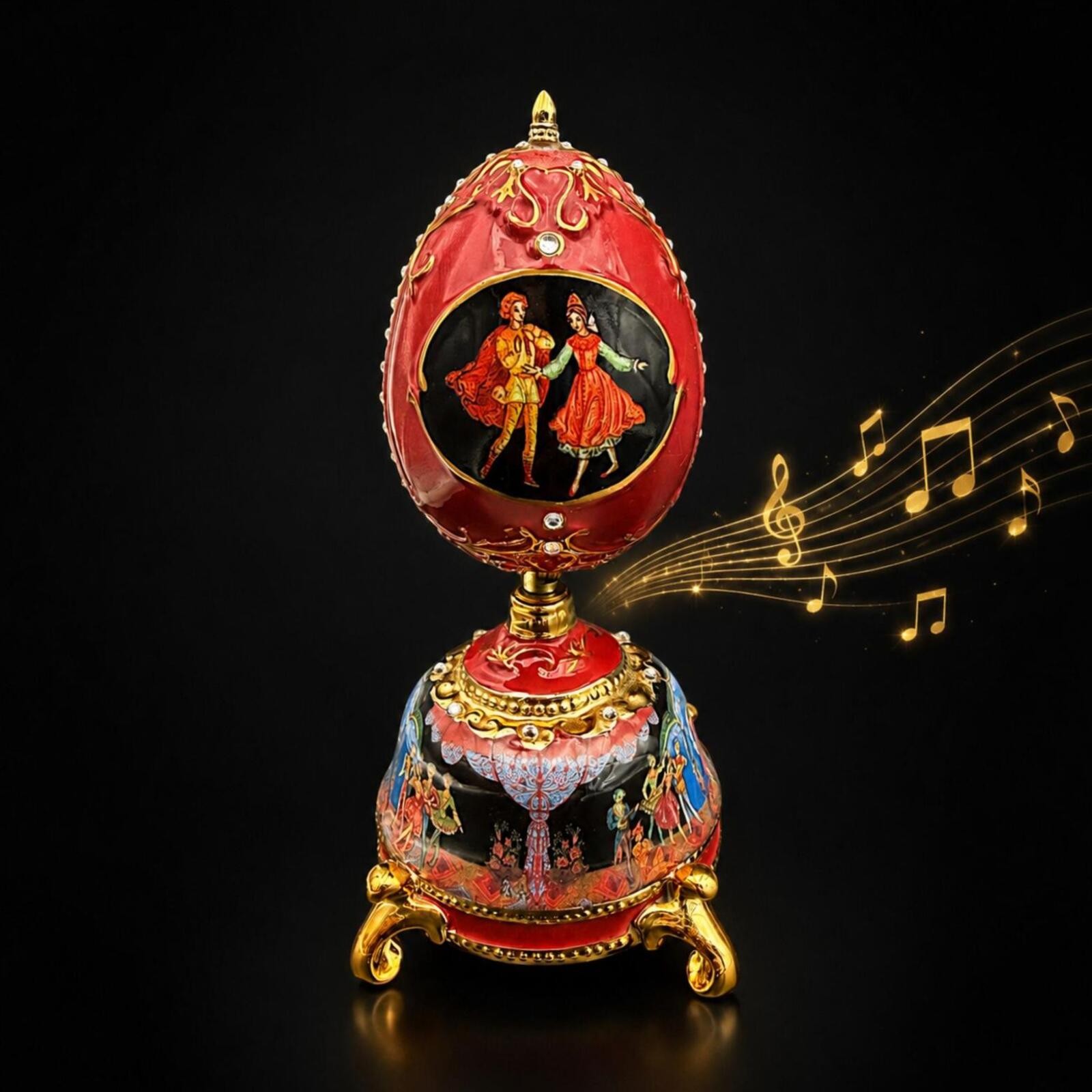 Vintage Ardleigh Elliott Clara and the Nutcracker Egg Music Box - 7