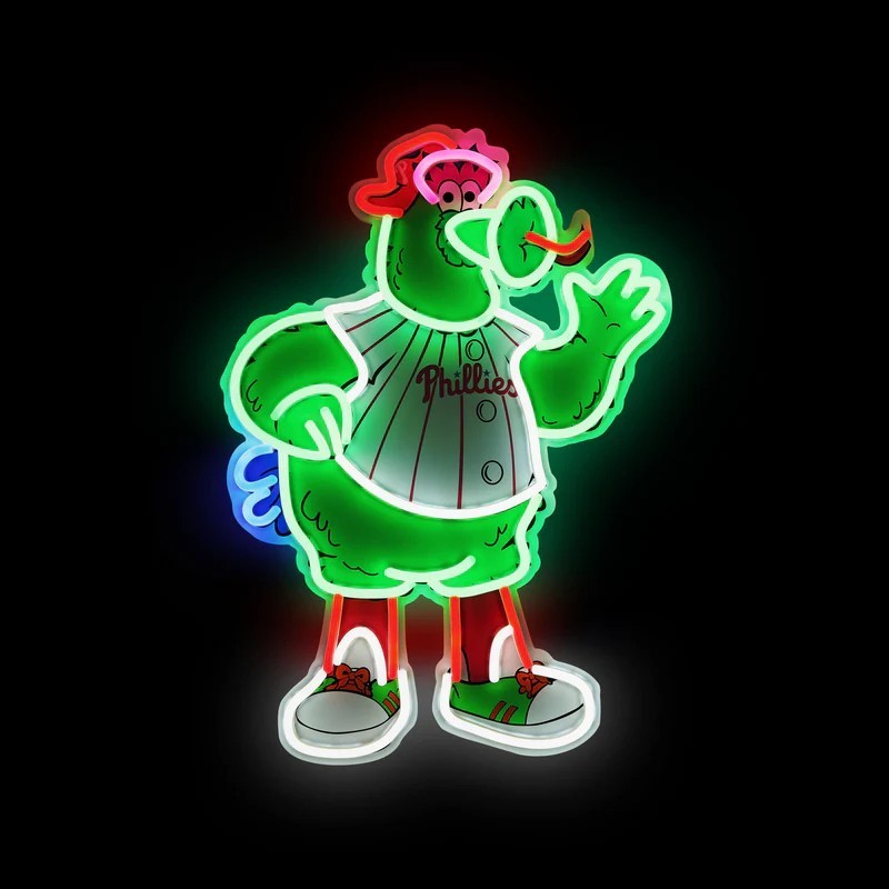 Philadelphia Phillies Mascot LED Neon Sign With Dimmer USB Powered Light Lamp Philadelphia Phillies Mascot LED Neon Sign With Dimmer USB Powered Light Lamp