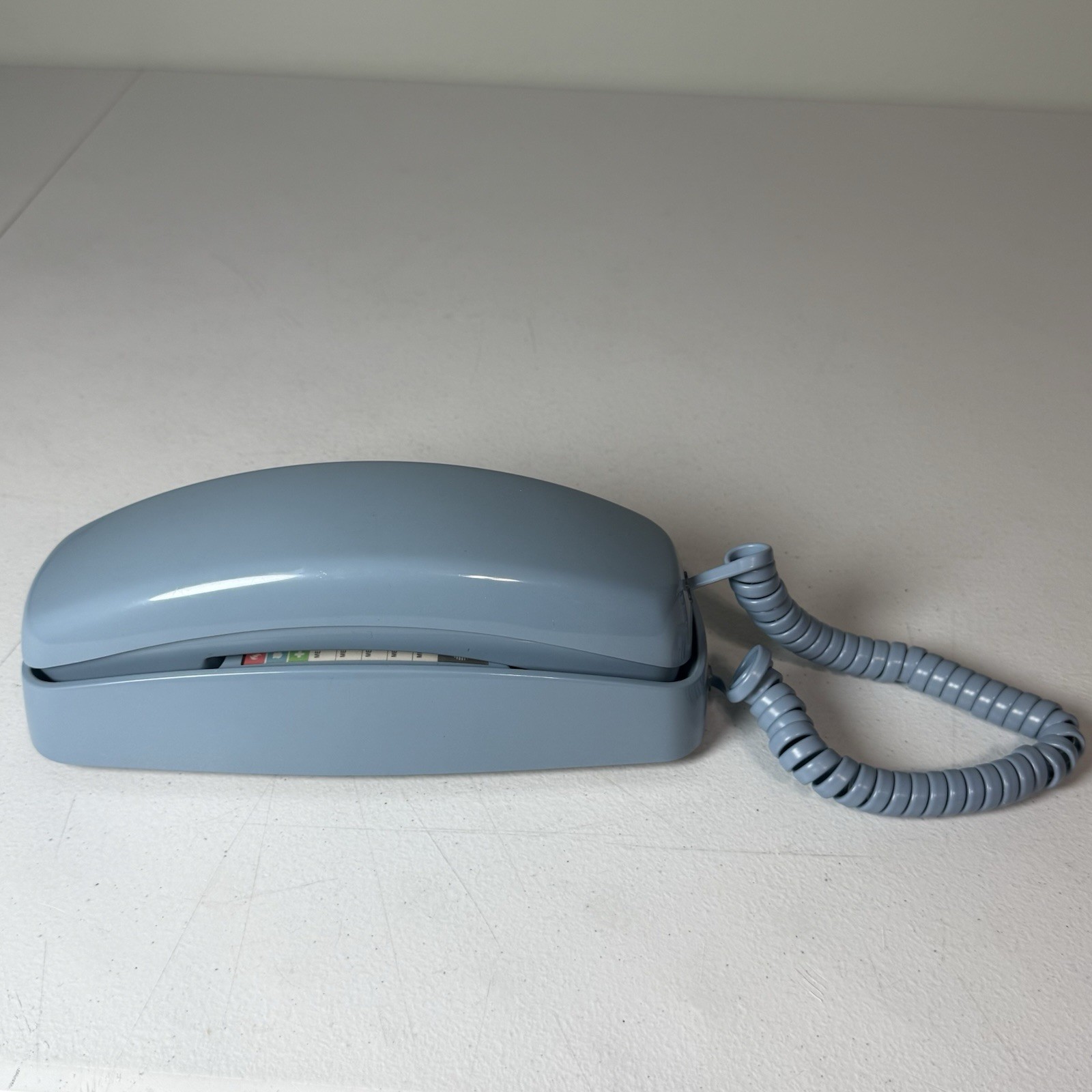 Vintage Phone AT&T Trimline 230 Telephone Light Blue Push Button