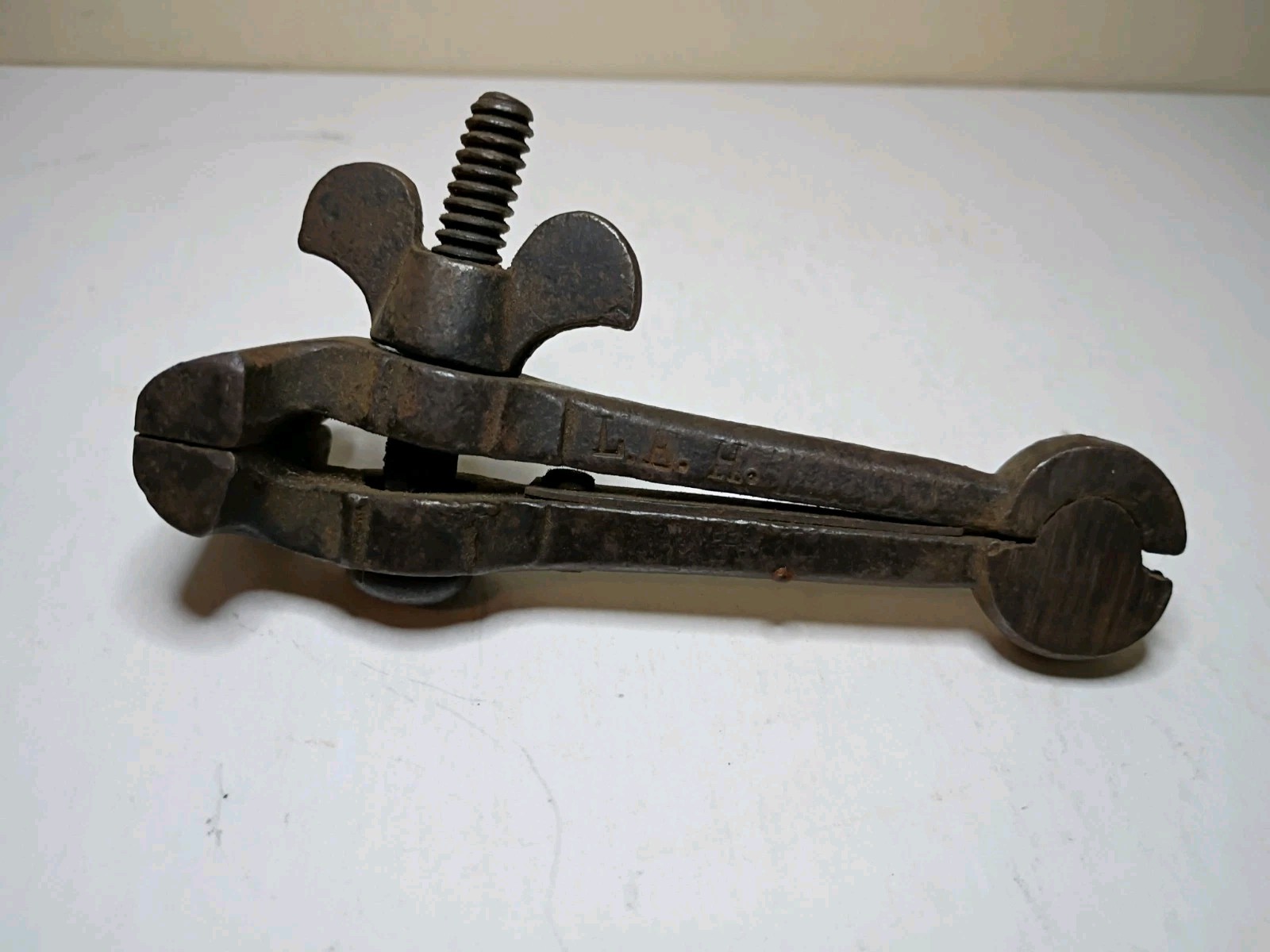Antique Steel Hand Jeweler\'s Vice Clamp A F Co Germany