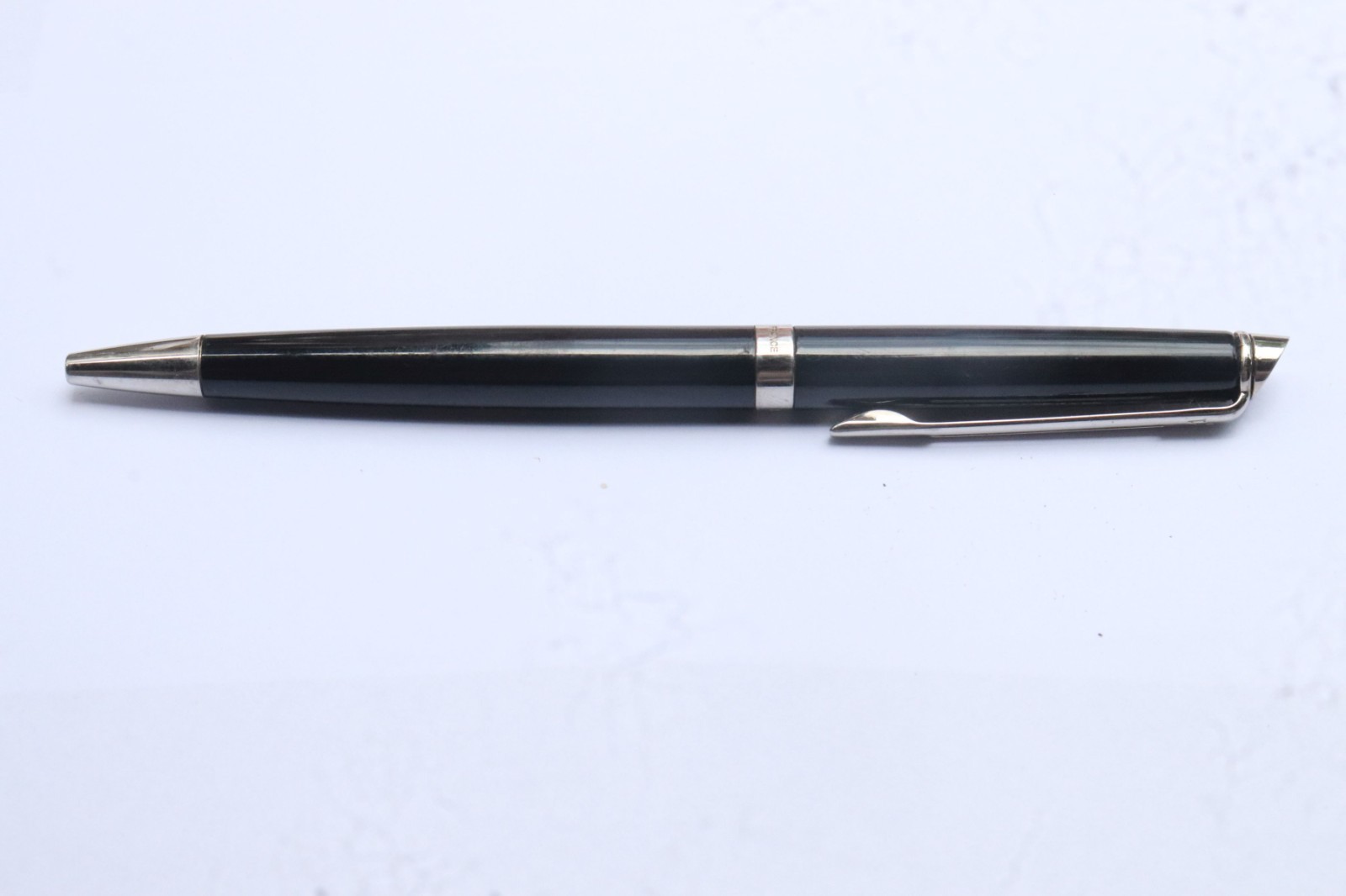 Vintage Waterman Hemisphere Ballpoint Pen Cap Twist Black lacquer Body France