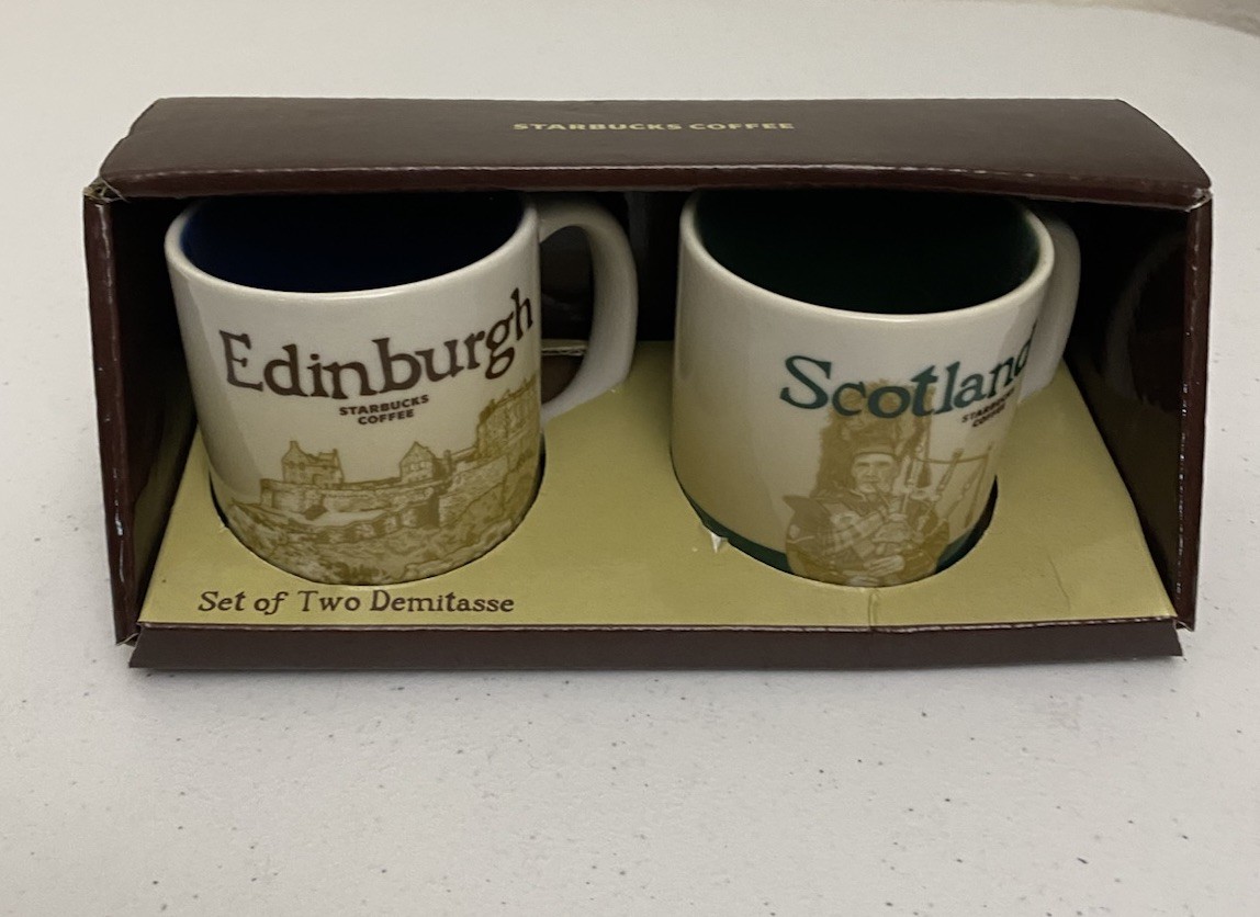 Starbucks Mug Icon Series Demitasse Mugs Edinburgh/Scotland Espresso 3 oz New