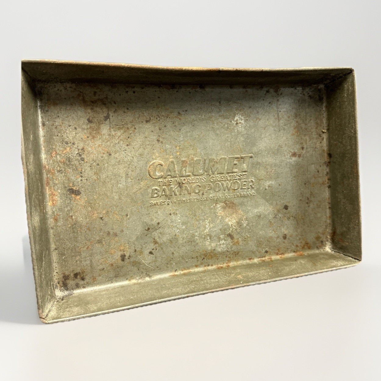 Calumet Baking Powder Tin Pan Cookie Sheet 11x7 Advertising 