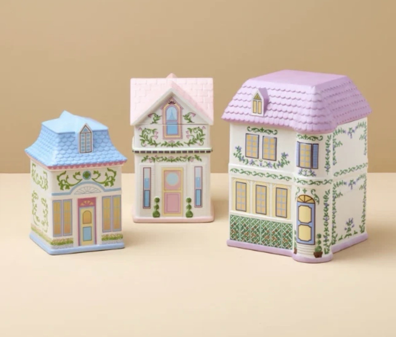 2025 Lenox Spice Village House Canisters Set of 3 Storage Can Boxes Official 2025 Lenox Spice Village House Canisters Set of 3 Storage Can Boxes Official