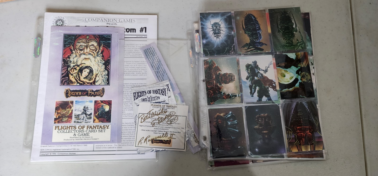 Destiny Productions Flights Of Fantasy - Ed Beard Autographed Card Sets 1994 NM Destiny Productions Flights Of Fantasy - Ed Beard Autographed Card Sets 1994 NM