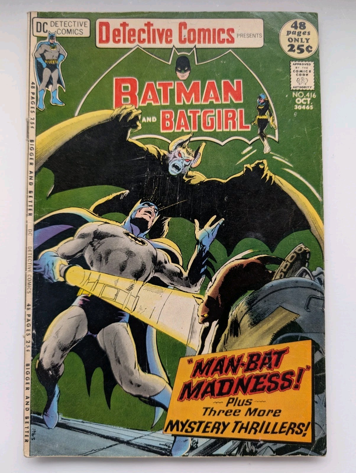 Detective Comics 416 Batman Neal Adams Art Batgirl Man-bat DC Comics 1971 Detective Comics 416 Batman Neal Adams Art Batgirl Man-bat DC Comics 1971