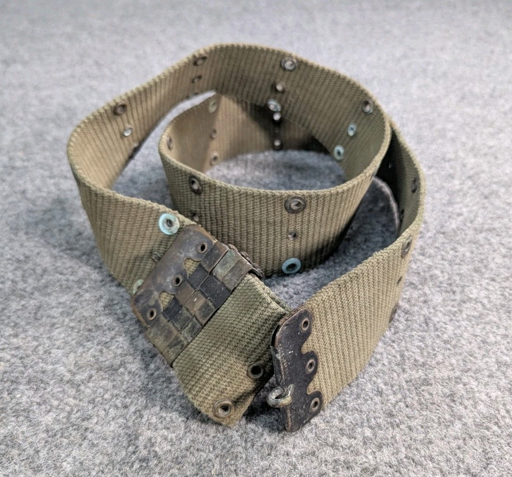 Original WW2 US Army OD7 M1936 Pistol Utility Belt R M CO 1944