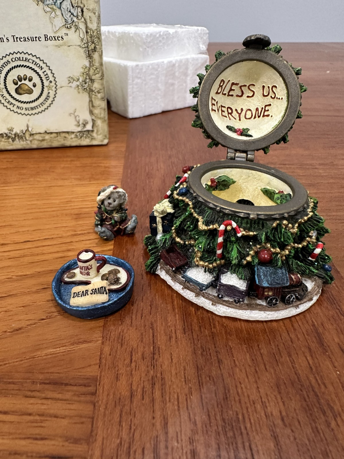 Boyds Bears Treasure Box Kringle’s Christmas Tree Frazier McNibble 392129 RETIRE