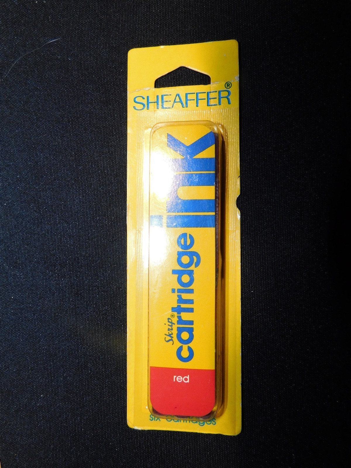 “Vintage 1970's/80s Sheaffer Skrip Red Ink Cartridges – New Old Stock” “Vintage 1970's/80s Sheaffer Skrip Red Ink Cartridges – New Old Stock”