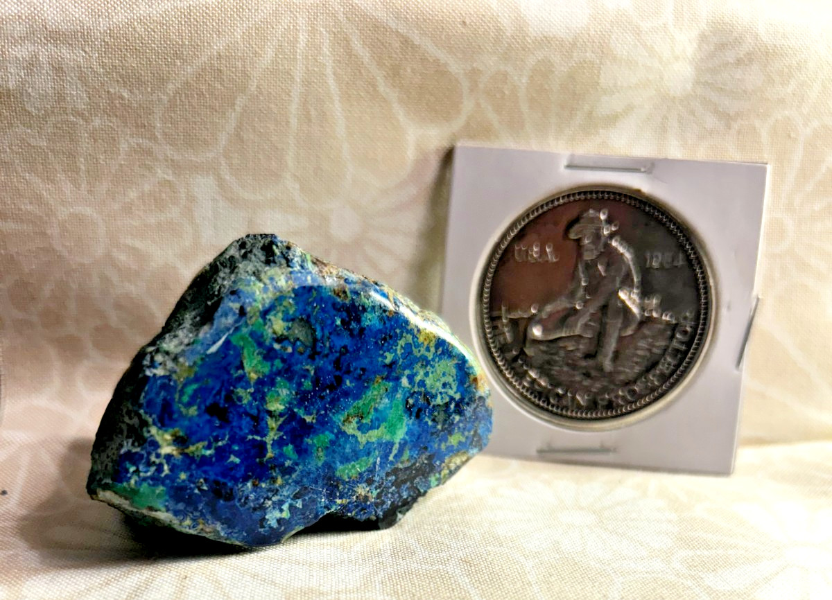Red River NM Azurite Malachite Copper Ore 3.55 Oz – 92% Cu XRF Specimen