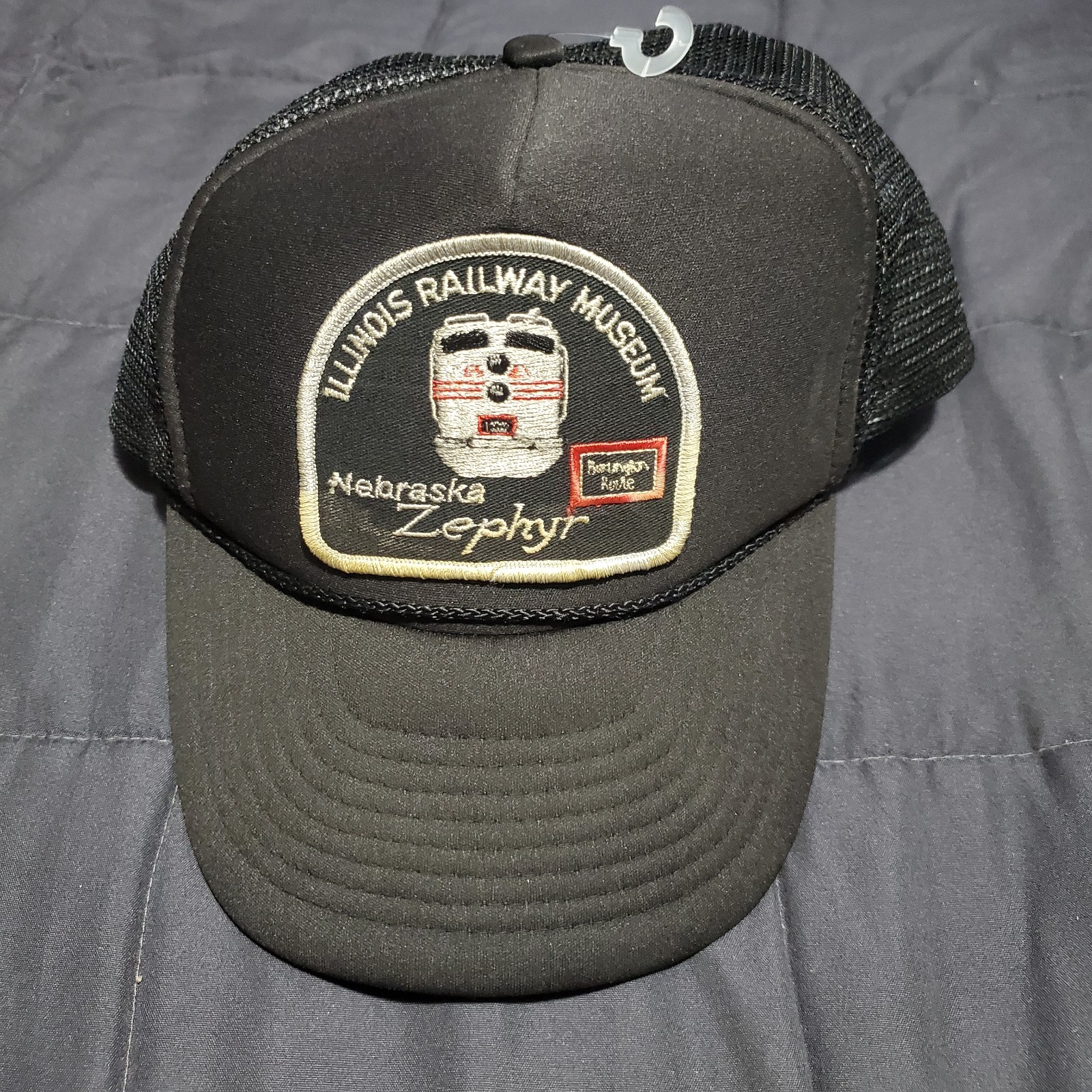 Vintage Illinois Railway Museum Hat Nebraska Zephyr Train 