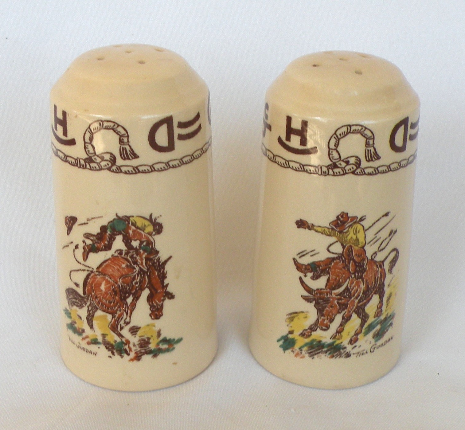 Vintage WALLACE CHINA WESTWARD HO RODEO 5\ Vintage WALLACE CHINA WESTWARD HO RODEO 5\