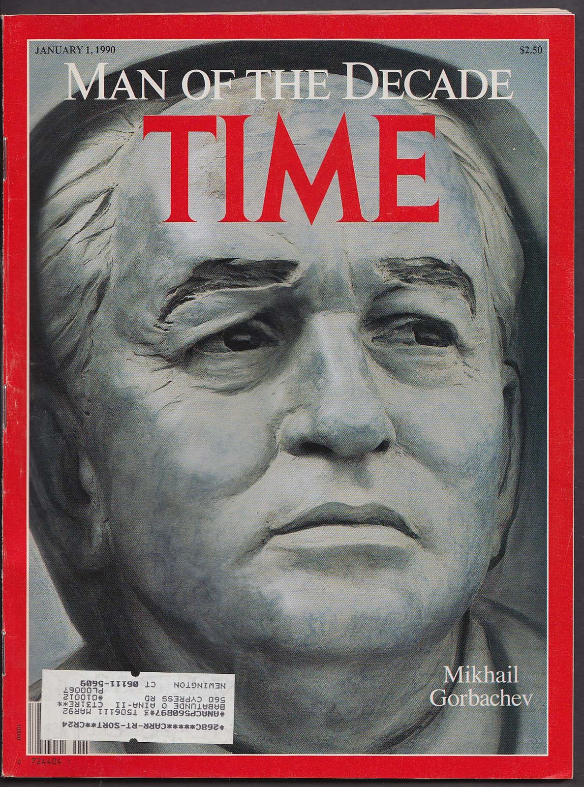 TIME Mikhail Gorbachev Man of the Decade Panama Manuel Noriega 1/1 1990