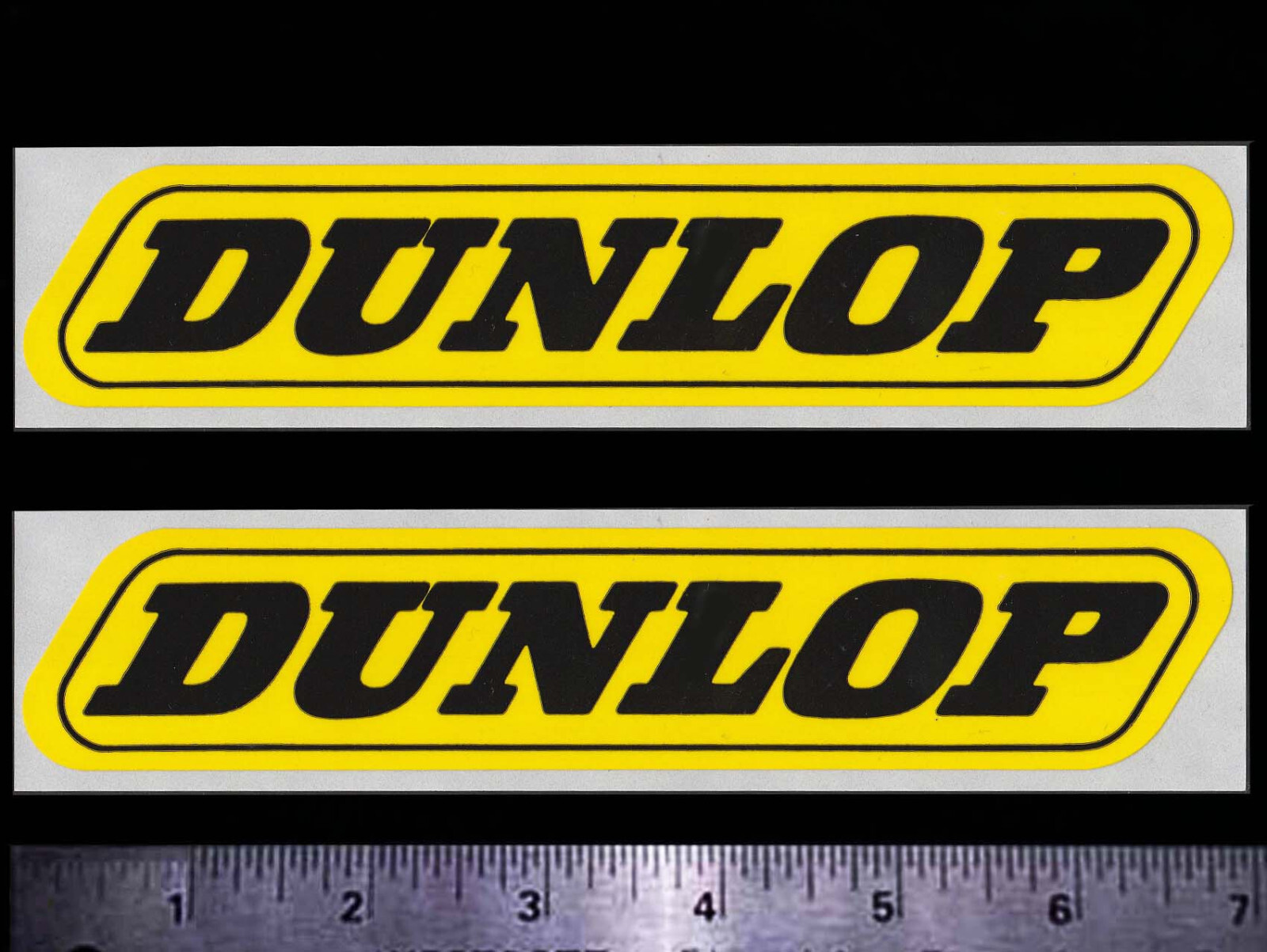 DUNLOP TIRES - Set of 2 Original Vintage 1980's Racing Decals/Stickers MX - A