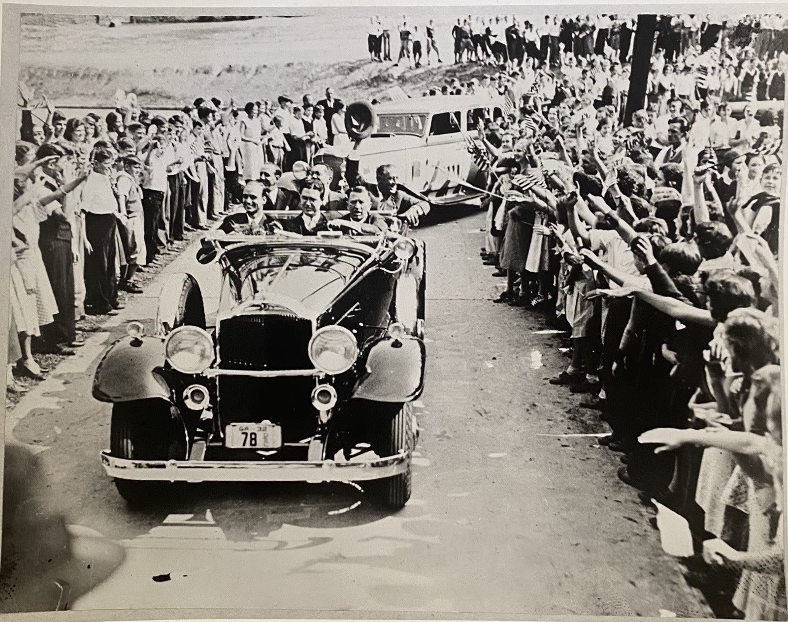 President ROOSEVELT in Atlanta during the announcement of the victory 1932, ARCH