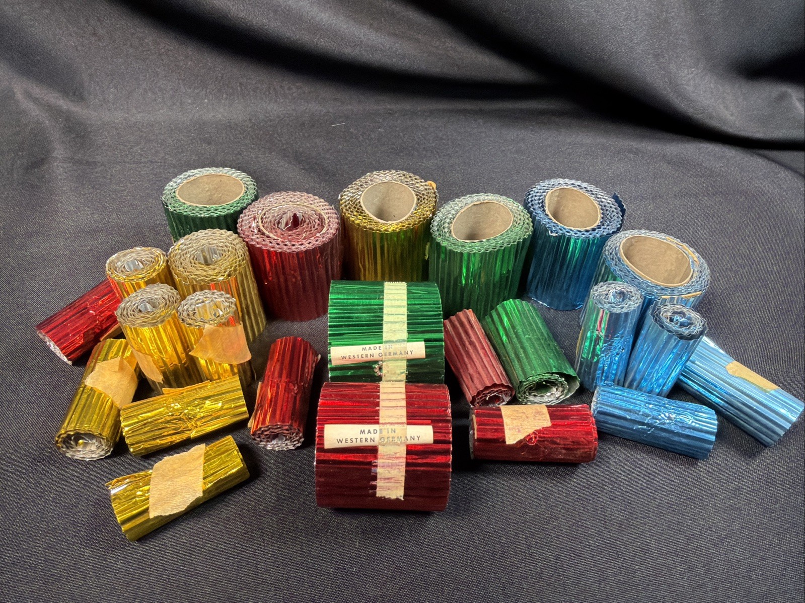 Vintage Lot: Christmas Western Germany Foil Aluminum Garlands or Borders RARE Vintage Lot: Christmas Western Germany Foil Aluminum Garlands or Borders RARE