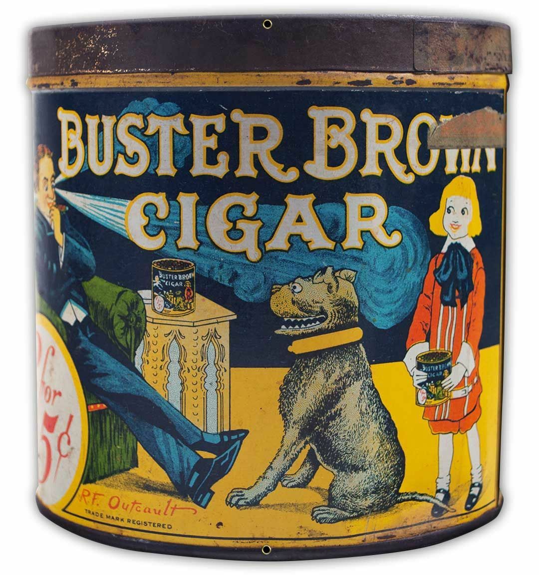 BUSTER BROWN CIGAR CAN SHAPED 15 BUSTER BROWN CIGAR CAN SHAPED 15