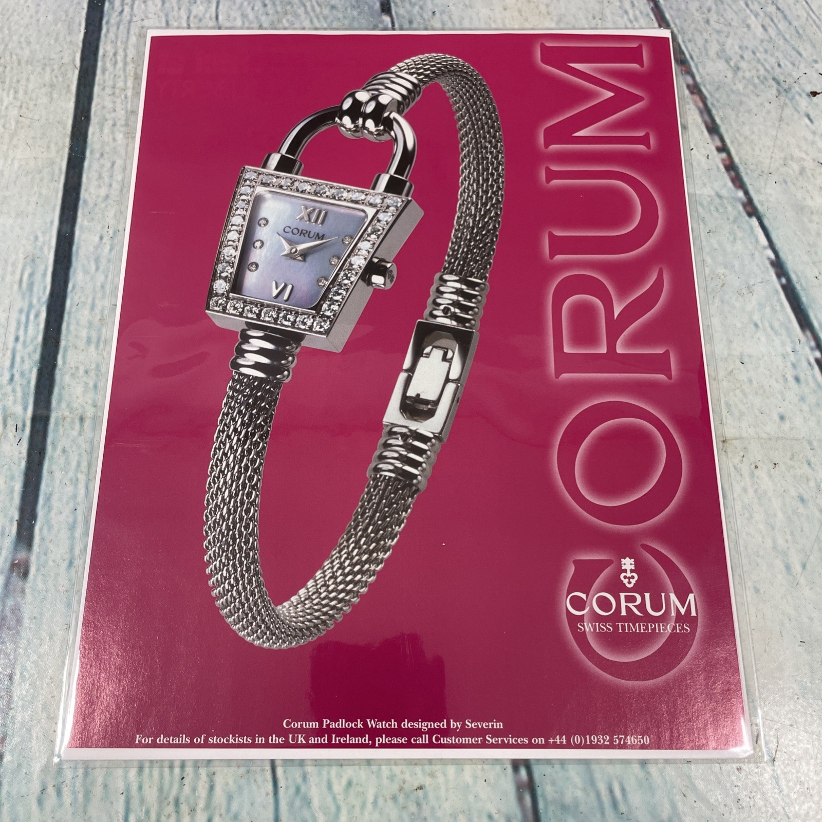 2000 Corum Lady Watch Swiss Timepiece Vtg Print Ad/Poster Promo Art Magazine Pg