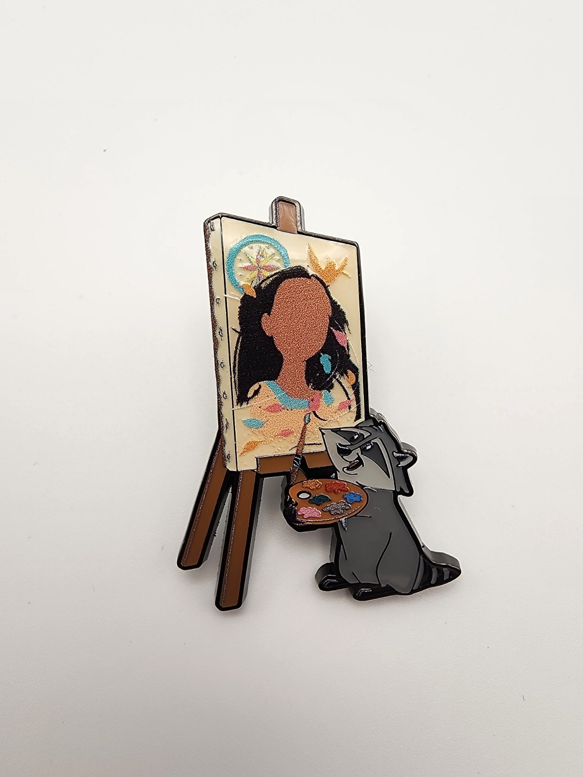 Disney Loungefly Princess Sidekicks Enamel Pin - Meeko Painting Pocahontas Disney Loungefly Princess Sidekicks Enamel Pin - Meeko Painting Pocahontas