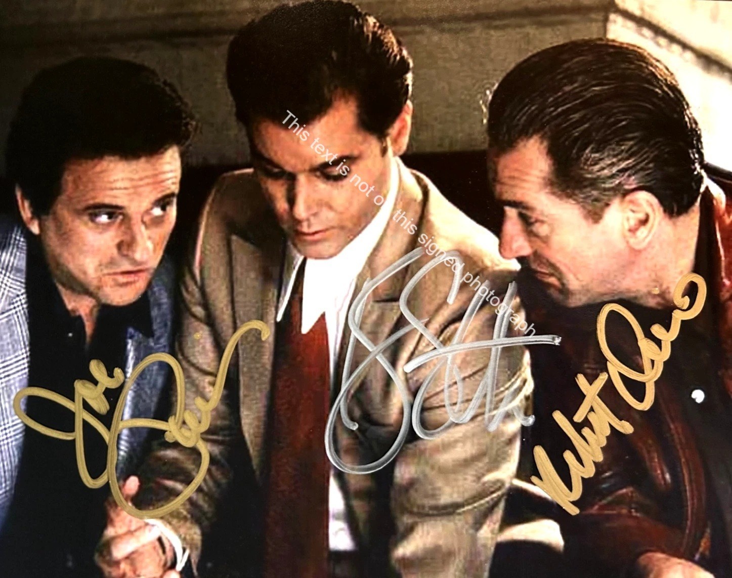 Goodfellas Robert De Niro Joe Pesci Ray Liotta Signed Autograph 8x10 Photo HD226 Goodfellas Robert De Niro Joe Pesci Ray Liotta Signed Autograph 8x10 Photo HD226