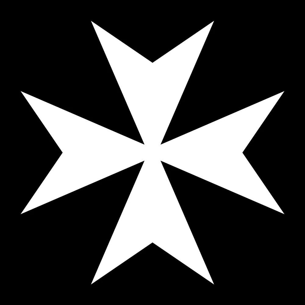 Maltese Iron Cross #3 Decal Sticker White Die Cut Vinyl