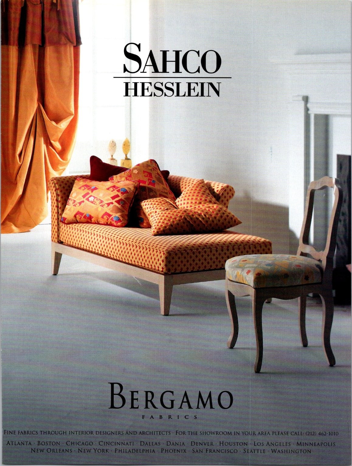 Sahco Hesslein Bergamo Fabrics Vintage Print Ad Interior Design Home Decor Art Sahco Hesslein Bergamo Fabrics Vintage Print Ad Interior Design Home Decor Art